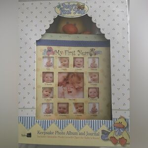 Baby's First Year Keepsake Photo Album and Journal with Plush Growth Chart